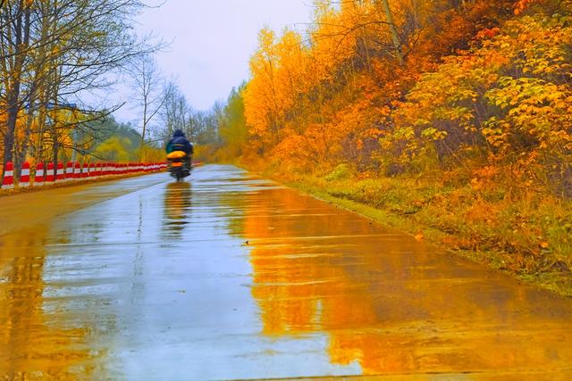 旅游景点；黑龙江心中最美小镇的秋色